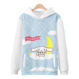 Sudadera Holgada Con Diseño Cinnamoroll Moon Smile Cute