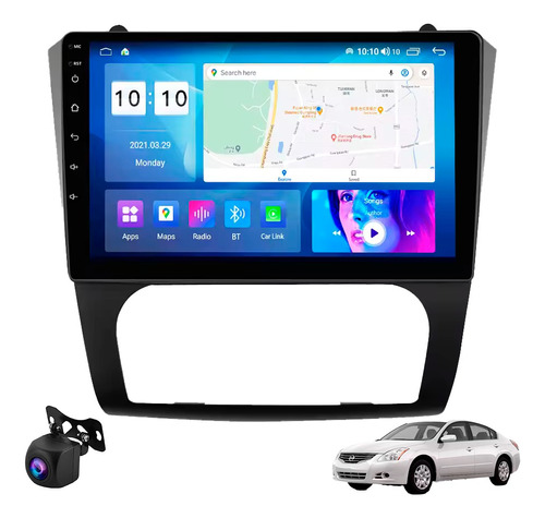 Estereo Nissan Altima 2008-2012 Carplay Android Auto 4+64gb