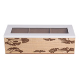 Caja De Té Ginkgo 3 Divisiones Topsoc