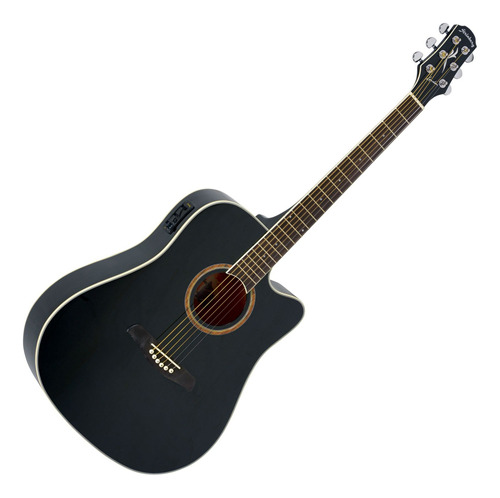 Violao Eletroacustico Strinberg London Le30c Black Aço Folk