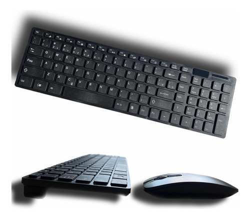 Kit Teclado E Mouse Sem Fio Wireless Slim Pc Not Book Usb