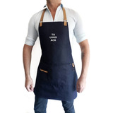 Delantal Jean Cocina Logo Bordado O Estampado Personalizado 