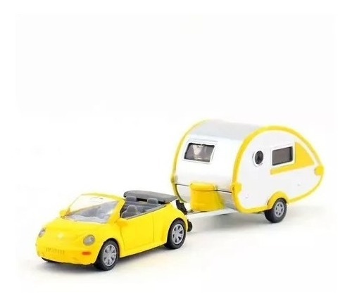 Vw Beetle Cabrio + Casa Rodante Siku Diseño Alemán 1/55 