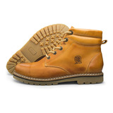 Bota Botina Adventure Coturno Casual Cano Baixo Sapato Couro