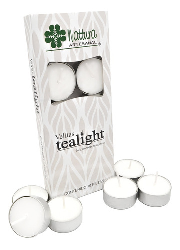 Velas Tea Light Flotantes Sin Aroma De Alta Calidad 10 Pzas 