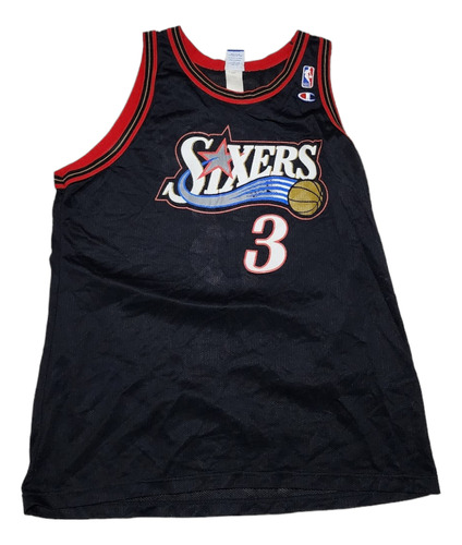 Jersey Champion Sixers #3 Allen Iverson Chico S 
