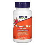 Now Foods Vitamina K2 100mcg 100 Cápsulas Vegetal  Kosher