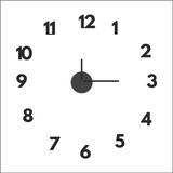 Reloj Pared Moderno Grande Negro Madera Modelo Nume 90cm