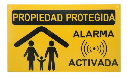 Cartel Preventivo Propiedad Protegida Alarma Conectada   Rlx