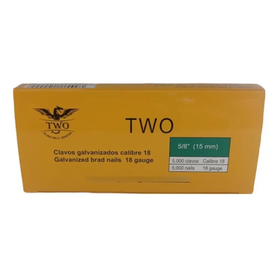 Clavo Neumático 5/8 (15mm) Galvanizado Calibre 18 Para Pistola Aire Carpintería Caja 5000