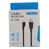 Cabo Micro-usb V8 Celular Ps4 Tablet Le-1024 Rápido  It-blue
