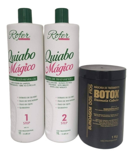 Progressiva Quiabo Magico Rofer 2x1l + Bbtox Blindagem