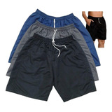 Kit 3 Bermudas Tactel Plus Preta Cinza Azul Moda Praia Verão