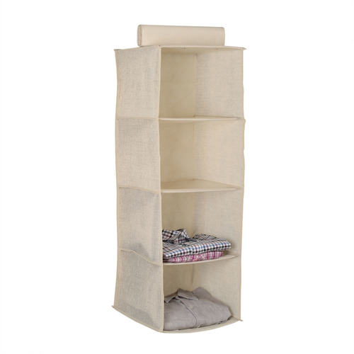 Organizador Tela 4 Niveles 30x84x30 Cm Beige