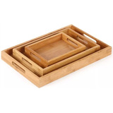 Bandeja  Valsen  Rectangular  Xl  Bamboo Con Asas #4