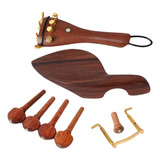 Rosewood 4/4 Piece Violin Set Chinrest Tuning P