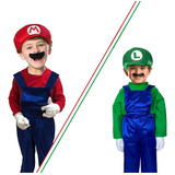 Cosplay - Disfraces Mario Luigi - Disfraz De Halloween - Disfraces Para Niñas Y Niños - Disfraz Luigi Y Mario Kart - Disfraz Mario Bros Personajes