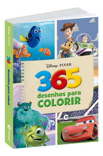 Livro 365 Desenhos Para Colorir Disney Pixar Culturama Infantil Criança