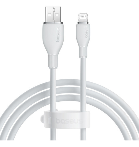 Cable Rápido Baseus De 2,4 A Para iPhone Usb Lightning De 1,2 M, Color Blanco