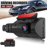 Câmera Dupla Para Automóvel 1080p Hd Dashcam Giratorio