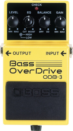 Pedal Boss Odb3 Bass Overdrive Para Baixo