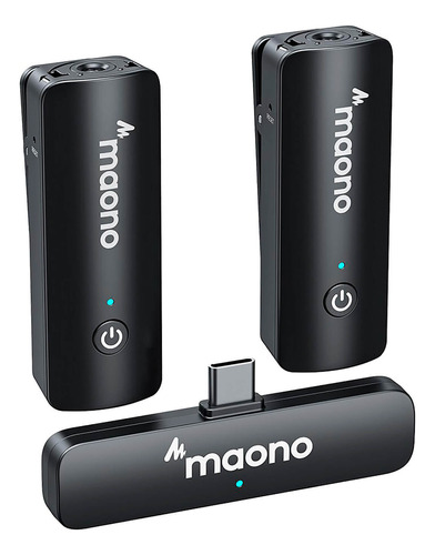 Microfone Maono Wm600c2 Wireless Usb-c Com 2 Transmissores 