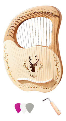 Pegatina Lyre Harp De 19 Cuerdas, Caja De Instrumentos, 3 Pi