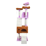 Arbol Rascador Para Gato Torre Para Gato 170 Cm Fancy Pets Color Morado-cafe