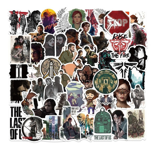 50 Stickers The Last Of Us - Etiquetas Autoadhesivas