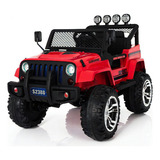 Mini Carrinho Elétrico Infantil Jeep Off Road 12v Vermelho