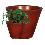 Jogo Vasos De Plantas Petra Cone Marmorizado N02 E N04 