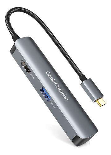 Hub Usb-c A Hdmi Usb 3.0 Lector Sd/micro Cablecreation 5en1