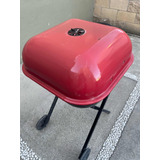 Asador De Carbón Portátil 64.1 X 87.6 Rojo