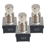 3x Botão Pedaleira De Guitarra Ø9.0mm 9 Pinos Rosca M12x0.75