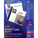 Avrey 5693 Inserto Blanco Portada/contra Estuche Jewell 20pk