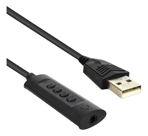 Cable Adaptador Audio Tarjeta Sonido Usb 2.0 A 3.5mm Hembra