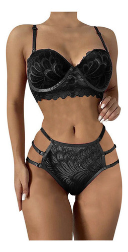 Bralette Bordado Com Tiras De Lingerie Criativa Feminina