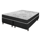 Cama Box King Size Preto + Colchão San Francisco D33 193cm