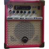 Caixa Amplificada Turbox Tb100 Rosa Bluetooth Guitarra Mic +