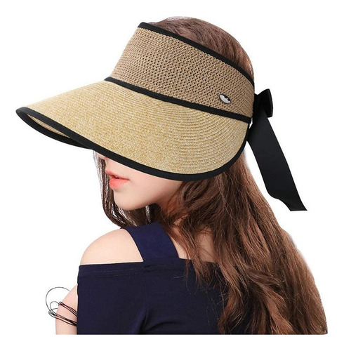 Sombrero Mujer Visera Dama Protección Uv Gorra Para La Playa