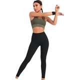 Calza Leggings Clasica Sin Frunce Tiro Alto Con Faja Spandex