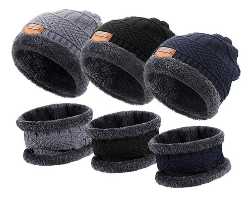 Touca Inverno Masculina Feminina Gorro Forrada + Cachecol