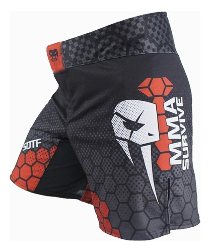 Short Soft Mma Muay Thai Kick Boxing Bushido All Black Lima