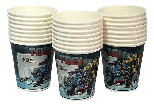 Vasos Souvenir Polipapel Personalizados X 21 Transformers