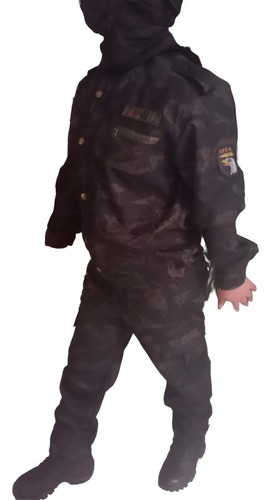 Conjunto Completo Tactico Gotcha Juegos Pixceleado Negro
