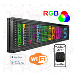 Letreiro Led Rgb 70x20 Painel Led Wifi App Cores Editáveis