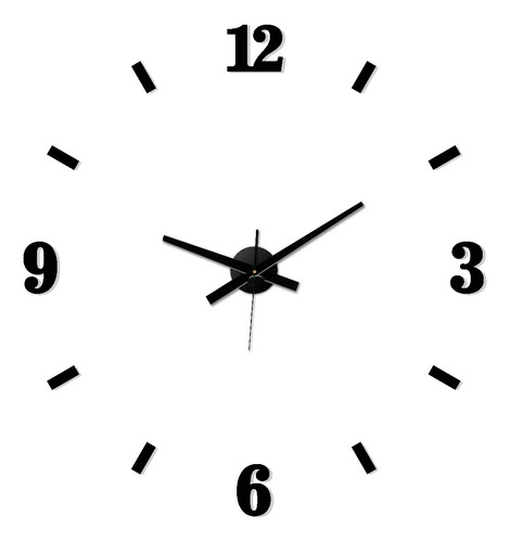 Reloj De Pared Moderno 3d Grande Decoración Agujas Largas Xl