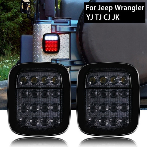 Stop Led Luz Freno Trasero Jeep Wrangler Rubicon Cj Tj Yj Jk Foto 7