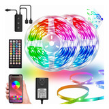 Tira Led Rgb 20 M Luces Led Ritmo Musical Conexión Bluetooth