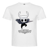 Polera Blanca Algodón 100% Niños Hollow Knight 